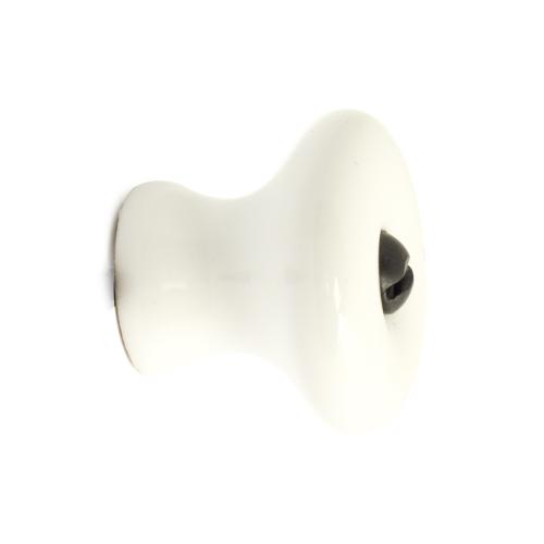 Knop Thomas 25mm Porcelæn Hvid 2stk Habo 100216