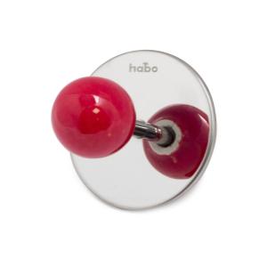 Hook Pearl Self-Adhesive, Red, 5pcs, Habo 100368