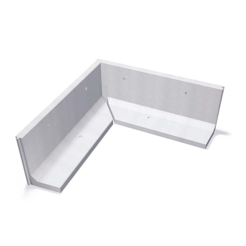 L-Stöd Hörn 90° Grå 1000mm, Benders 2870407A