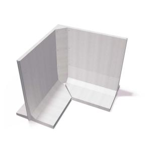 T-Stöd 4kN Hörn 90° Grå 3600mm, Benders 2871707A