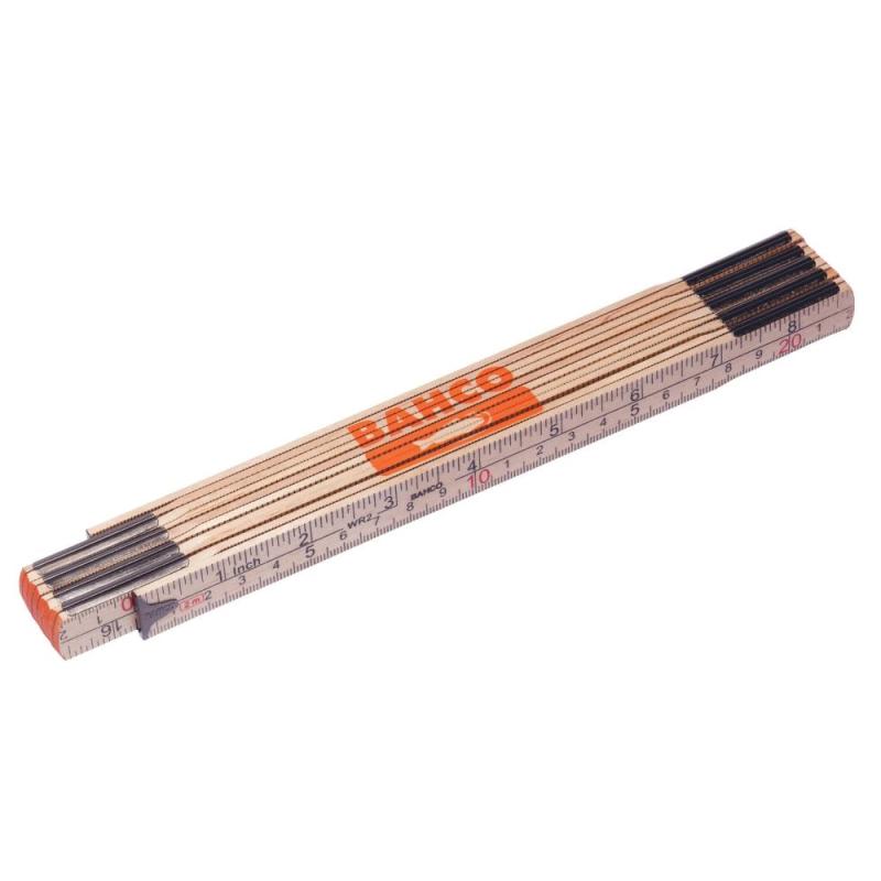 Meterstock WR2, Tum/mm, 2m, 25st, Bahco