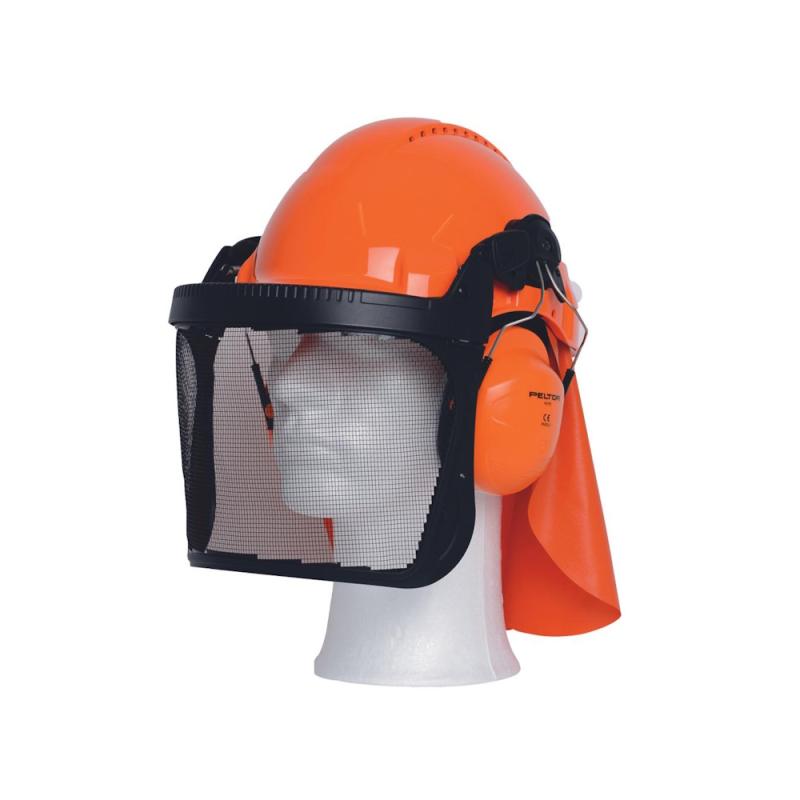 Hjälmpaket G3000 Skog Med Kort Skärm, Orange, Peltor