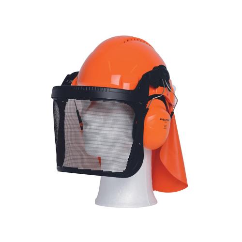 Hjelmpakke G3000 Skov Med Kort Visir, Orange, Peltor