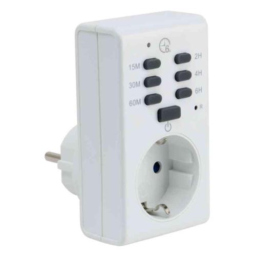 Sikkerhedstimer Med Urtigopkald 15-360 Minutter 7,8A 1800W Hvid Gelia