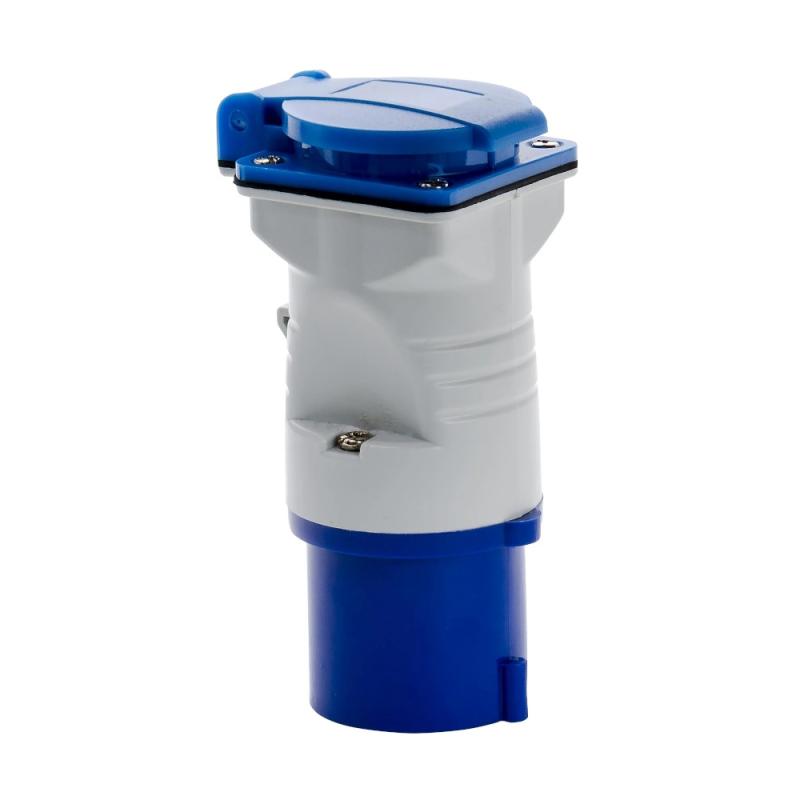Overgangsadapter Fra CEE 216-6 Til Schuko 230V IP44 Gelia