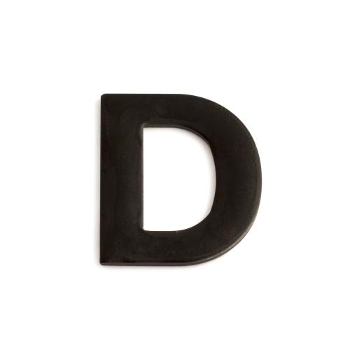 Bogstav Selvklæbende D, Rustfrit Stål, Sort, Habo 16909