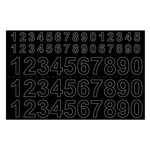 Nummer Vinyl 0-9, 13-26mm, Sort, Habo 16928