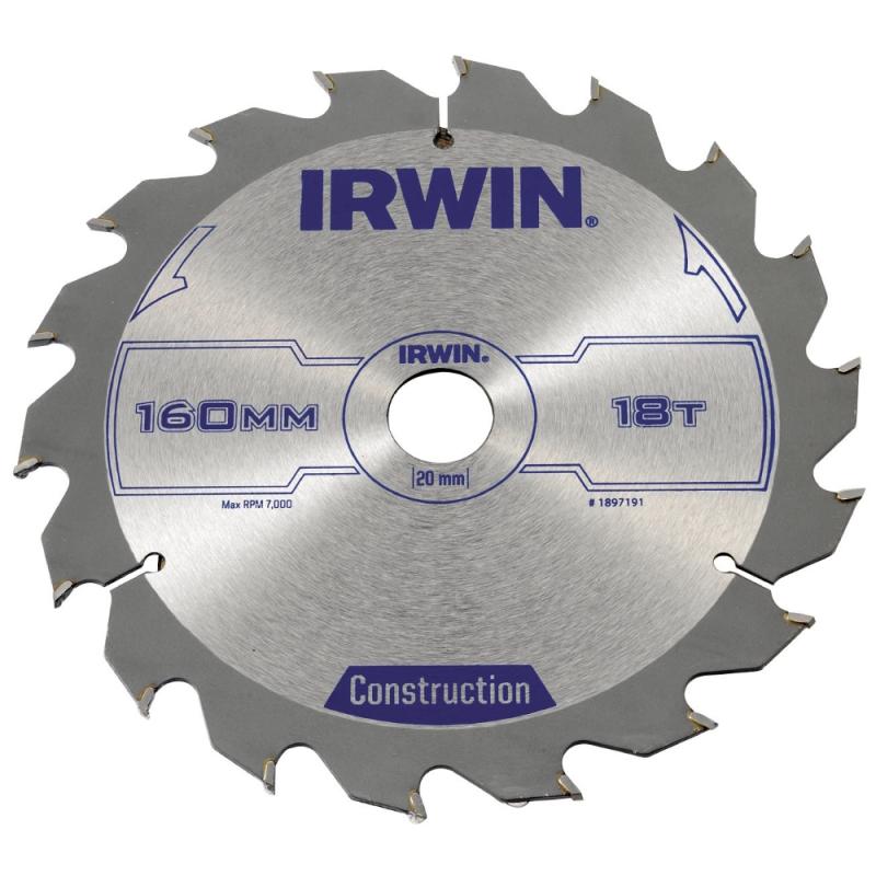 Rundsavklinger 18T, 160x20mm, Irwin