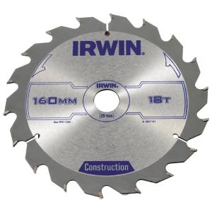 Cirkelsågklingor 18T, 160x20mm, Irwin