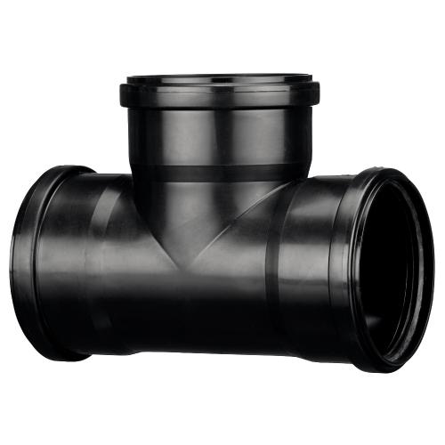 Branch Pipe With 3-Sleeves 110/110mmx90° Polypropylene Black Terana