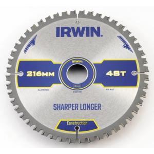 Circular Saw Blades, 48-Teeth, 216x30mm, 2.0mm, Irwin