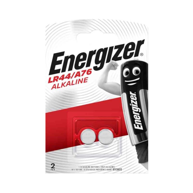 Knapcelle Batterier Alkaliske LR44/A76 1,5V 2stk Energizer