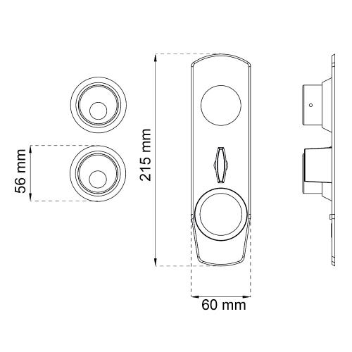 Knopplade/Cylindertilbehør Tin, Habo 17097