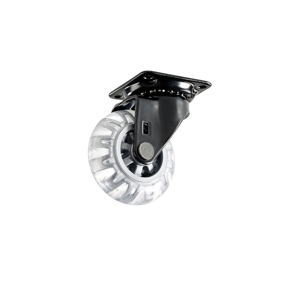 Furniture Wheels 4107 With Plate, Black, Habo 17203