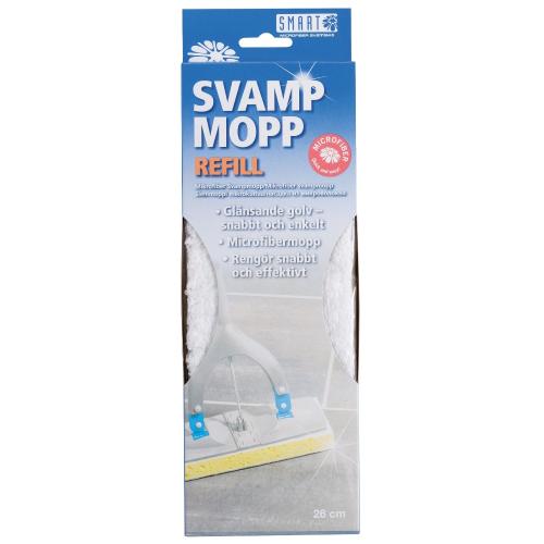 Svampemop Microfiber, Refill 260mm, 6stk, Smart