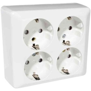 VÄGGUTTAG ELKO RS 4-V JORD UTP