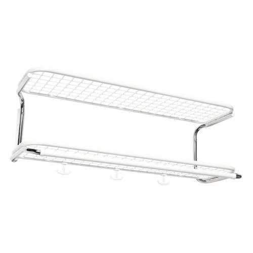 Hattehylde Classic 301, 900mm, Hvid/Krom, 2stk, Essem Design