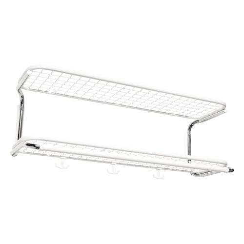 Hattehylde Classic 301, 1000mm, Hvid/Krom, 2stk, Essem Design