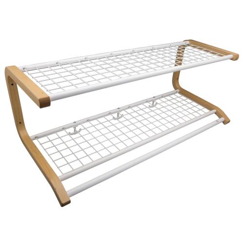 Hattehylde Anna, 1200mm, Hvid Og Bøg, Essem Design