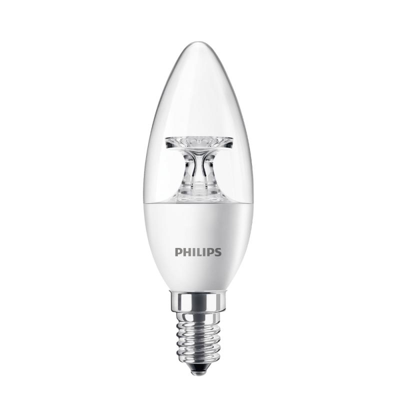 LEDLAMPA KRON KLAR VARMVIT E14 40W ANTAL 4 ST