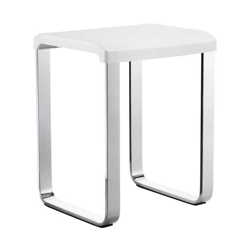 Badeværelsesskammel Living Basic 480mm Aluminium Hvid Smedbo FK406
