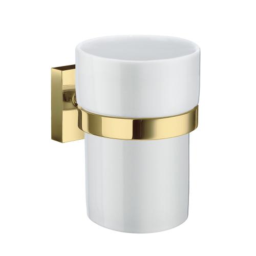 Holder Med Tandbørste Glas Poleret Messing Smedbo RV343P