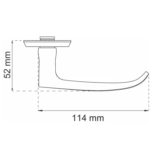 Indvendigt Dørgreb A1871 Clean Polished, Habo 17222