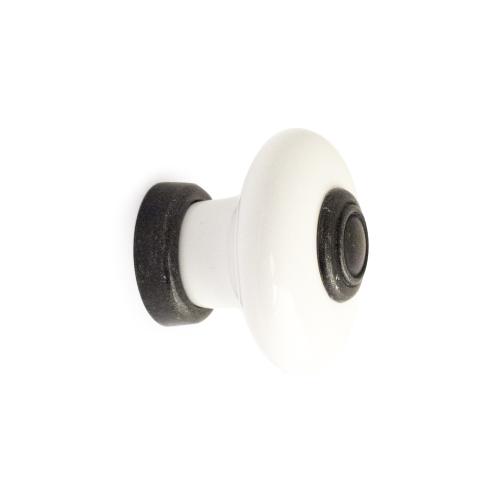 Knopp Erik Porslin Vit/Tenn, Habo 100403