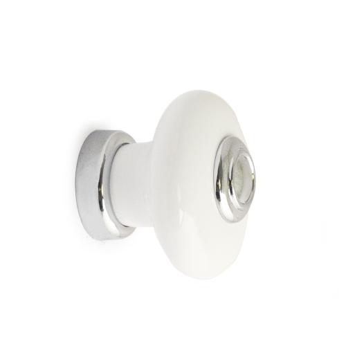 Knopp Erik Porslin Vit/Krom, Habo 100406