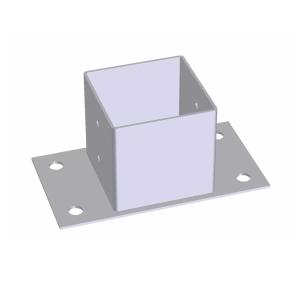 Stolpsko 71x71x150mm Silver/Grå Jabo 35147