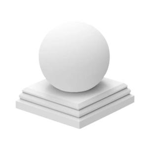 Arnö Knopp Rund Och Lock Grundmålad 155x155mm Jabo 26064