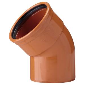 Rørbøjning Jord 45° 110mm PVC Terana