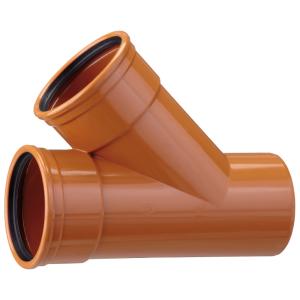 Grenrör Mark Med 2 Muffar 45° 110/110mm PVC Terana