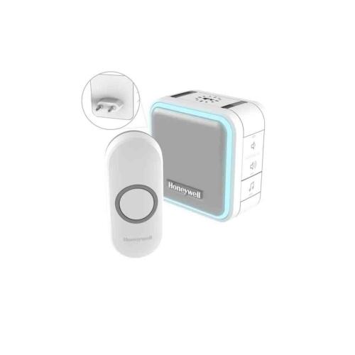 Dørsignalsæt Trådløst Stik LED Lys Serie 5 150m 230V IP55 Hvid Honeywell