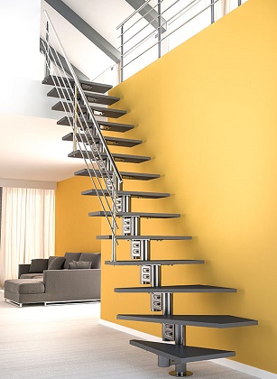 Spartrappa Byggera Etna Vänstervriden Ink.Trappräcke