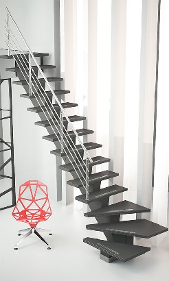 Spartrappa Byggera Gomera Design 1Vänstervriden Exkl. Räcke