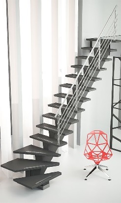 Spartrappa Byggera Gomera Design 1Högervriden Exkl. Räcke