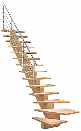 Spartrappa Kalea Vänstervriden Exklusive Trappräcke