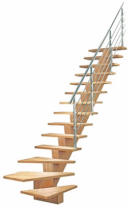 Spartrappa Kalea Högervriden Exklusive Trappräcke