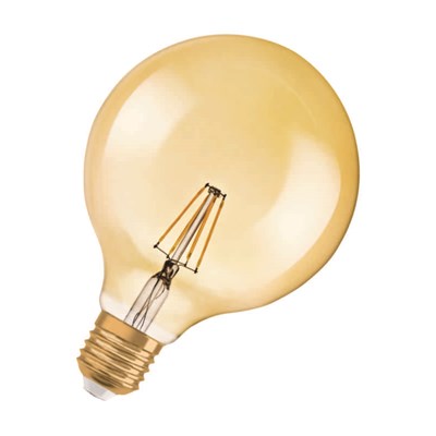 OSRAM LED-LAMPA RETRO GLOB DIMBAR E27 KLAR GOLD