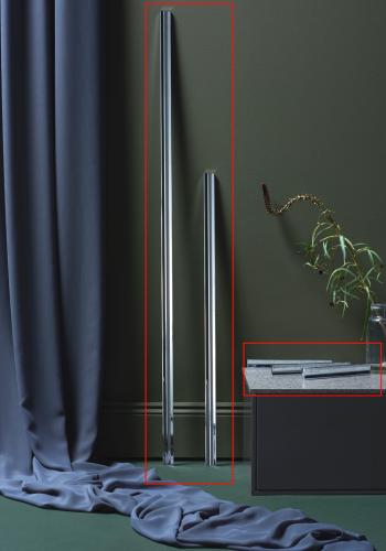 Edge Handtag Halvskåp, 754mm, Krom - Hafa