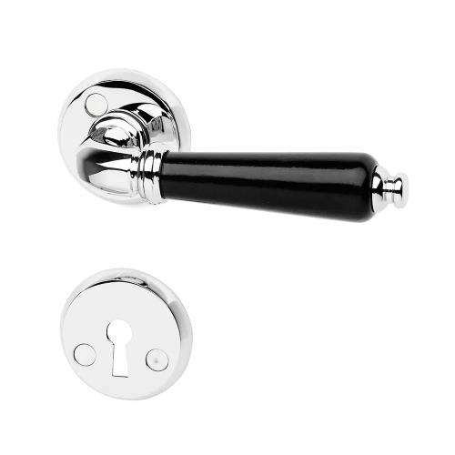 Indvendigt Dørgreb Madrid Krom/Sort, Habo 17720