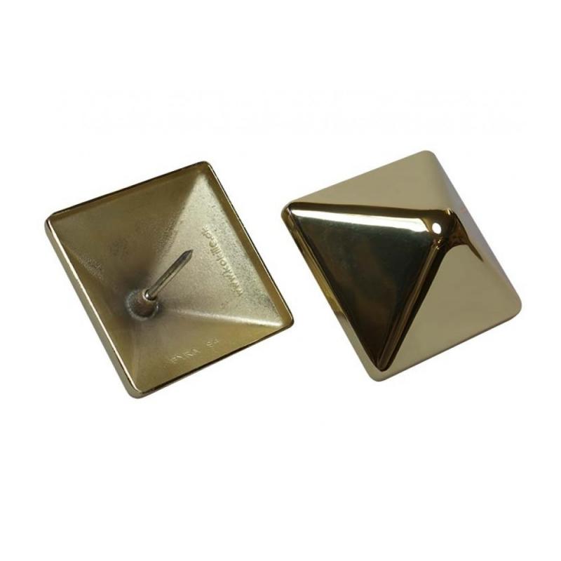 Stolpehætte Pyra 78 Messing 78x78mm 2-Pak Kokille 101-145