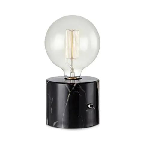 Bordlampe Rund 60W 1 Lys Marmor Print Sort Markslöjd