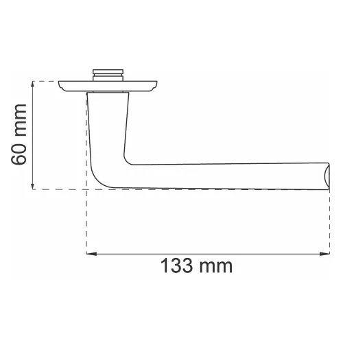 Udvendigt Dørhåndtag Seattle Børstet Krom, Habo 17706