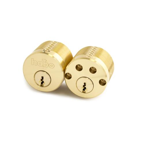 Cylinder Dubbel Rund Mässing, Habo 17287