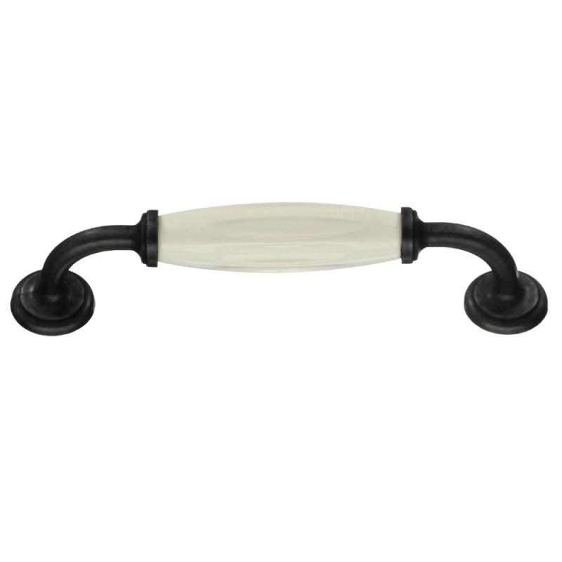 Skuffegreb 128mm Mat Sort Og Hvid 10stk Beslagboden BB6291