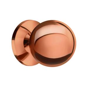 Knop 24mm Poleret Kobberfinish 10stk Beslagboden BC435
