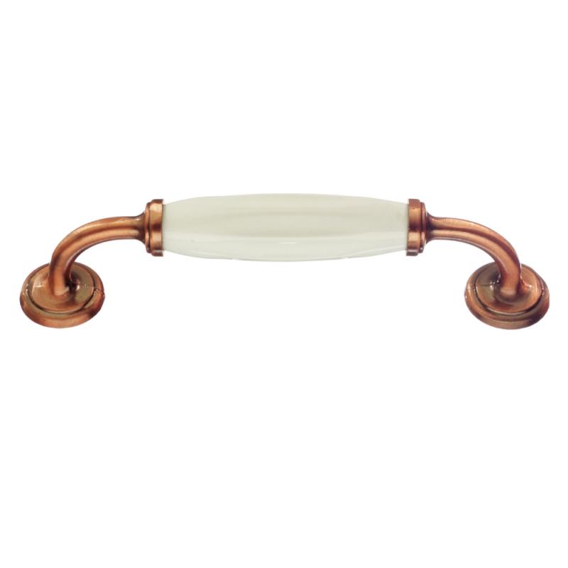 Skuffegreb 128mm Antik Kobberfinish Og Hvid 10stk Beslagboden BC6291