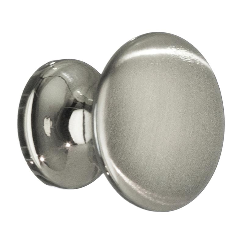 Knop 24mm Børstet Nikkel 10stk Beslagboden BN431